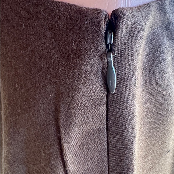 Chadwicks Brown Wool Blend Midi Skirt High Waist Size 8P - Picture 4 of 4